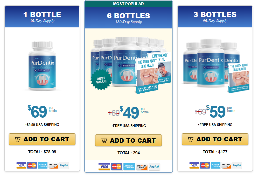 Exclusive PurDentix Discount Packages